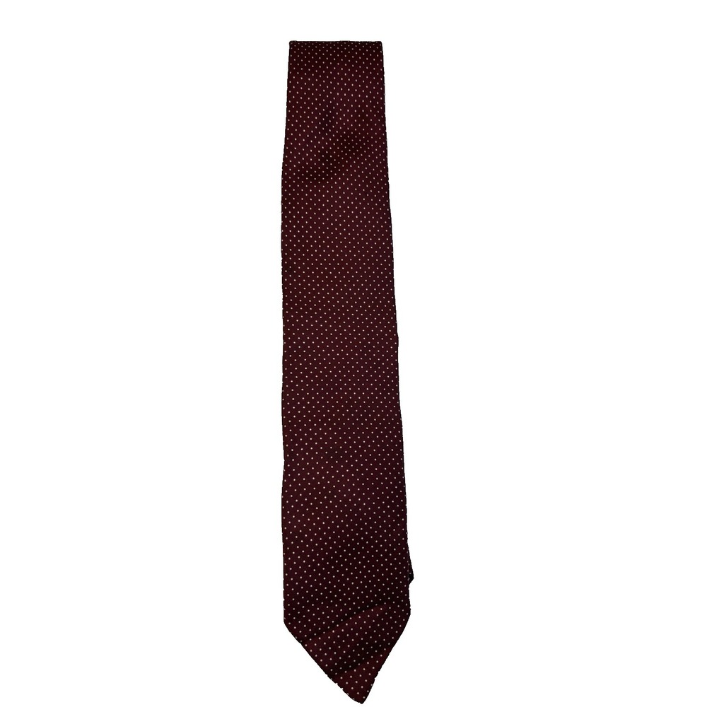 Nordstrom Ferrell Reed Men's Burgundy Dot Silk Necktie USA Preppy Event Capsule